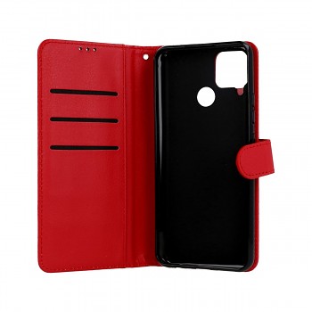 Knížkové pouzdro na Realme 7i červené s přezkou (1)