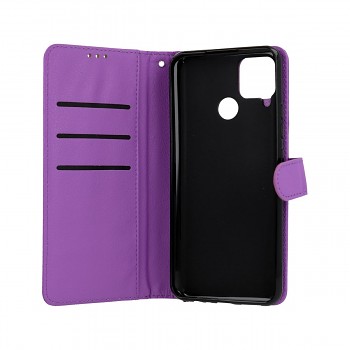 Knížkové pouzdro na Realme 7i fialové s přezkou (1)