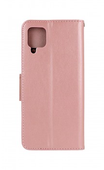 Knížkové pouzdro na Samsung A12 Butterfly růžové světlé