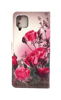 Knížkové pouzdro na Samsung A12 Romantické růže