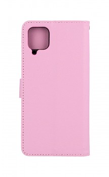Knížkové pouzdro na Samsung A12 světle růžové s přezkou