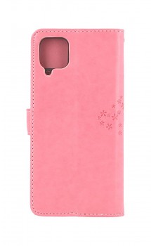 Knížkové pouzdro na Samsung A12 Růžový strom sovičky