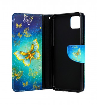 Knížkové pouzdro na Samsung A22 5G Obloha s motýlky (2)