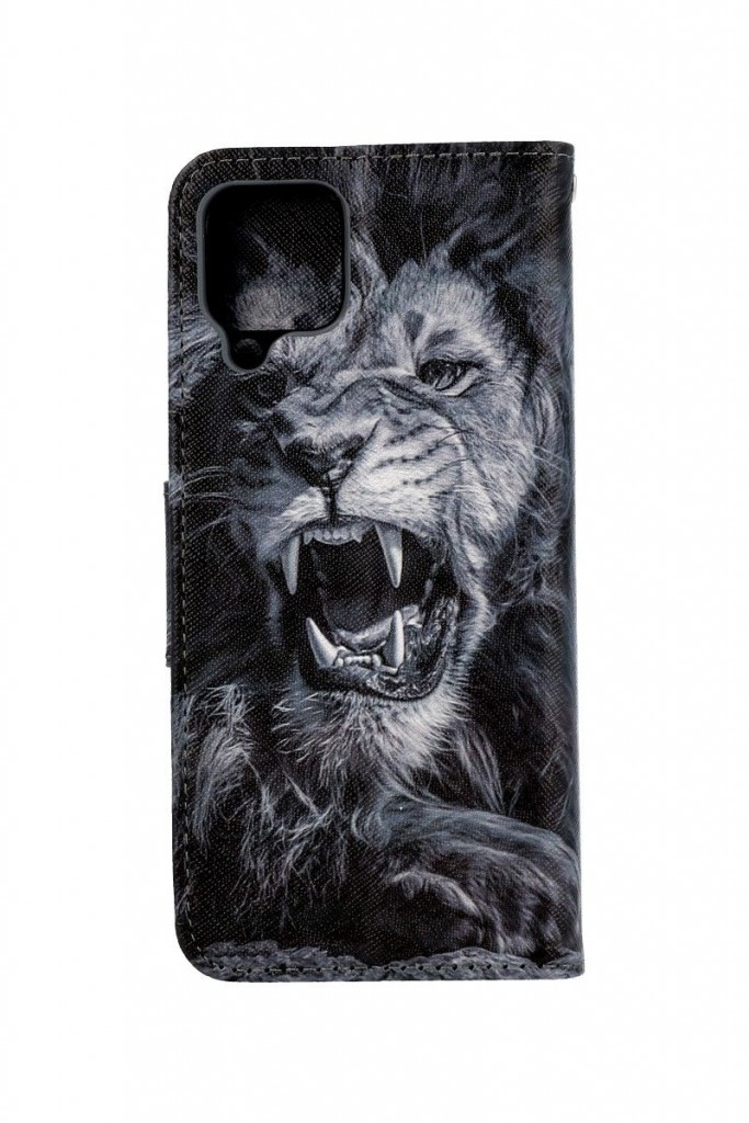 Knížkové pouzdro na Samsung A22 Černobílý lev