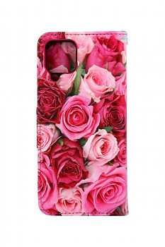 Knížkové pouzdro na Samsung A22 Růžové růžičky