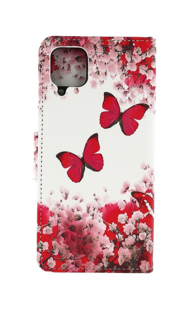 Knížkové pouzdro na Samsung A22 Růžoví motýlci