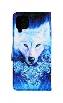 Knížkové pouzdro na Samsung A22 Tyrkysový vlk
