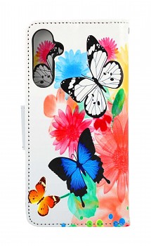 Knížkové pouzdro na Samsung A25 5G Barevné s motýlky