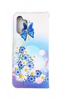 Knížkové pouzdro na Samsung A32 Bílé s motýlkem