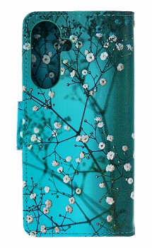 Knížkové pouzdro na Samsung A36 Modré s květy