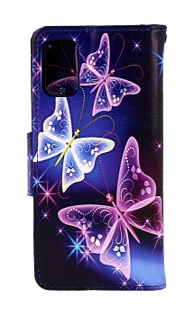 Knížkové pouzdro na Samsung A41 Modré s motýlky