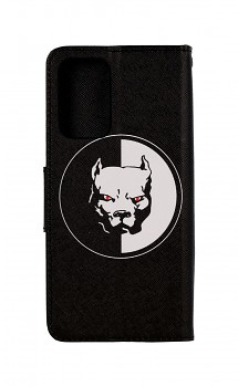 Knížkové pouzdro na Samsung A52 Černobílý pitbull