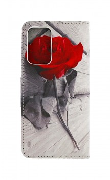 Knížkové pouzdro na Samsung A52 Červená růže