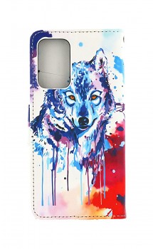 Knížkové pouzdro na Samsung A52 Kresba vlka