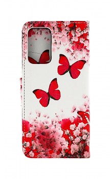 Knížkové pouzdro na Samsung A52 Růžoví motýlci