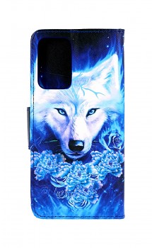 Knížkové pouzdro na Samsung A52 Tyrkysový vlk