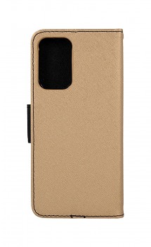 Knížkové pouzdro na Samsung A52s 5G zlato-černé