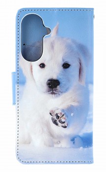 Knížkové pouzdro na Samsung A57 Štěňátko 