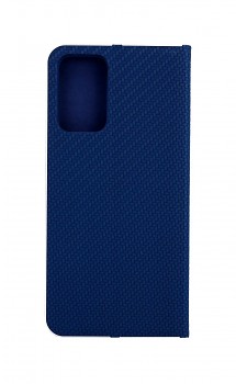 Knížkové pouzdro Luna Carbon Book na Samsung A72 modré
