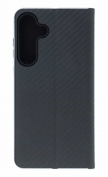 Knížkové pouzdro Luna Carbon Book na Samsung S25 FE černé