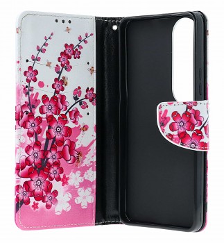 Knížkové pouzdro na Vivo V50 Lite Kytičky textil (2)