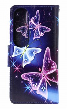 Knížkové pouzdro na Vivo V50 Lite Modré s motýlky