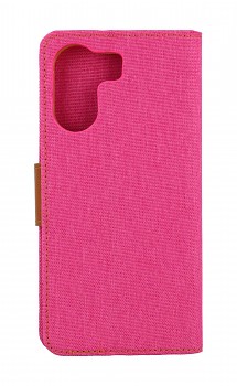 Knížkové pouzdro Canvas na Xiaomi Redmi 13C růžové