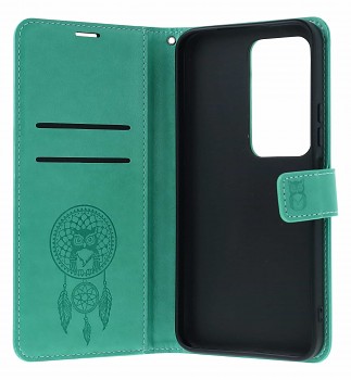 Knížkové pouzdro Mezzo na Xiaomi Redmi 15 Lapač se sovičkou zelené (2)