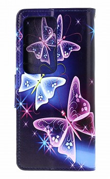 Knížkové pouzdro na Xiaomi Redmi 15 Modré s motýlky