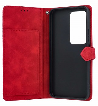Knížkové pouzdro na Xiaomi Redmi 15 se zipem červené (2)