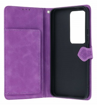 Knížkové pouzdro na Xiaomi Redmi 15 se zipem fialové (2)