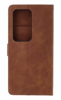 Knížkové pouzdro na Xiaomi Redmi 15 se zipem hnědé