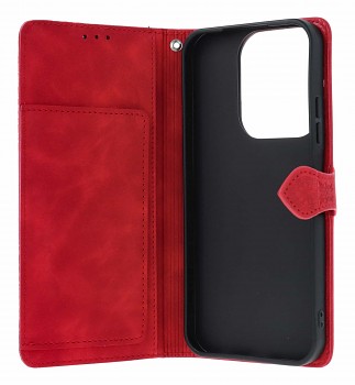 Knížkové pouzdro na Xiaomi Redmi 15C se zipem červené (2)