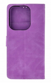 Knížkové pouzdro na Xiaomi Redmi 15C se zipem fialové