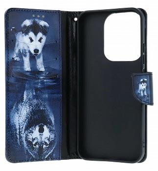 Knížkové pouzdro na Xiaomi Redmi 15C Odraz vlka (2)