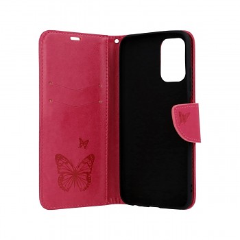 Knížkové pouzdro na Xiaomi Redmi Note 10 Butterfly růžové (1)