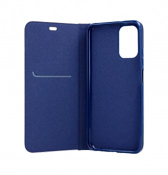 Knížkové pouzdro Luna Carbon Book na Xiaomi Redmi Note 10 Pro modré (2)