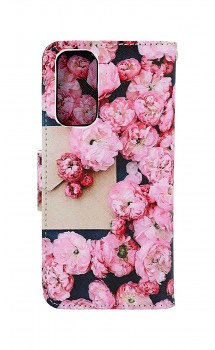 Knížkové pouzdro na Xiaomi Redmi Note 11 Růžové květy
