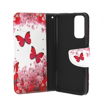 Knížkové pouzdro na Xiaomi Redmi Note 11 Růžoví motýlci (2)