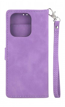 Knížkové pouzdro na Xiaomi Redmi Note 13 se zipem fialové