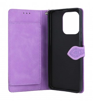Knížkové pouzdro na Xiaomi Redmi Note 13 se zipem fialové (2)