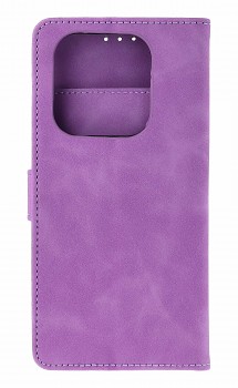 Knížkové pouzdro na Xiaomi Redmi Note 14 se zipem fialové