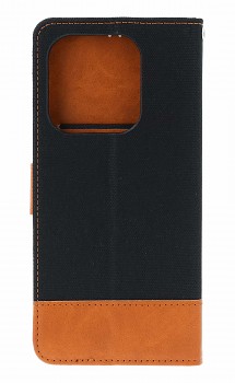 Knížkové pouzdro Jeans na Xiaomi Redmi Note 14 černé