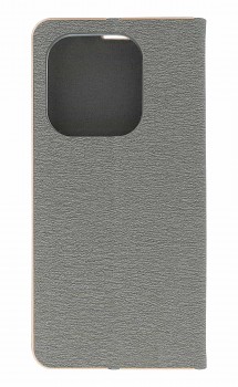 Knížkové pouzdro Luna Book na Xiaomi Redmi Note 14 stříbrné