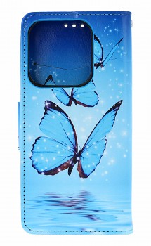 Knížkové pouzdro na Xiaomi Redmi Note 14 Modří motýlci