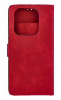 Knížkové pouzdro na Xiaomi Redmi Note 14 se zipem červené