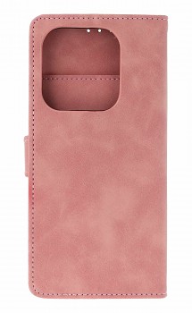Knížkové pouzdro na Xiaomi Redmi Note 14 se zipem růžové