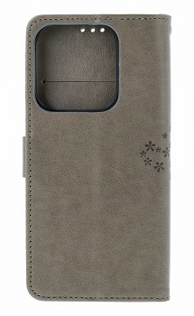 Knížkové pouzdro na Xiaomi Redmi Note 14 Šedý strom sovičky