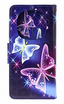 Knížkové pouzdro na Xiaomi Redmi Note 14 Pro+ 5G Modré s motýlky (2)