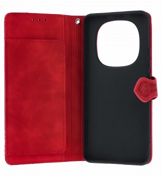 Knížkové pouzdro na Xiaomi Redmi Note 15 5G se zipem červené (2)